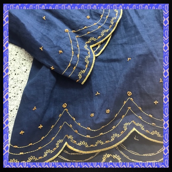 Lilly P linen tunic💙 - Picture 4 of 6